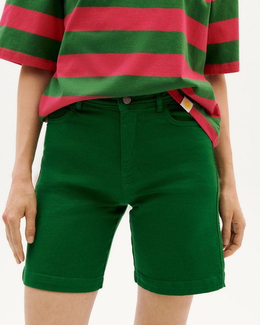 Short en coton bio | Vert "clover green jasmine shorts"