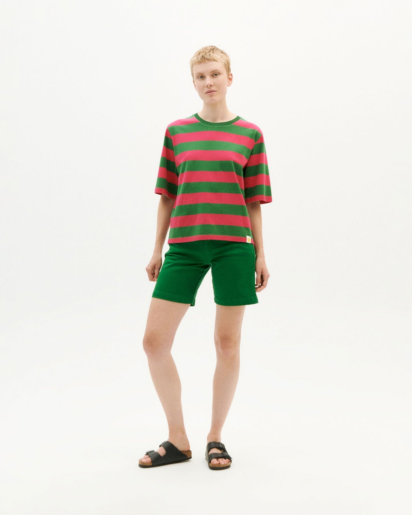 Short en coton bio | Vert "clover green jasmine shorts"
