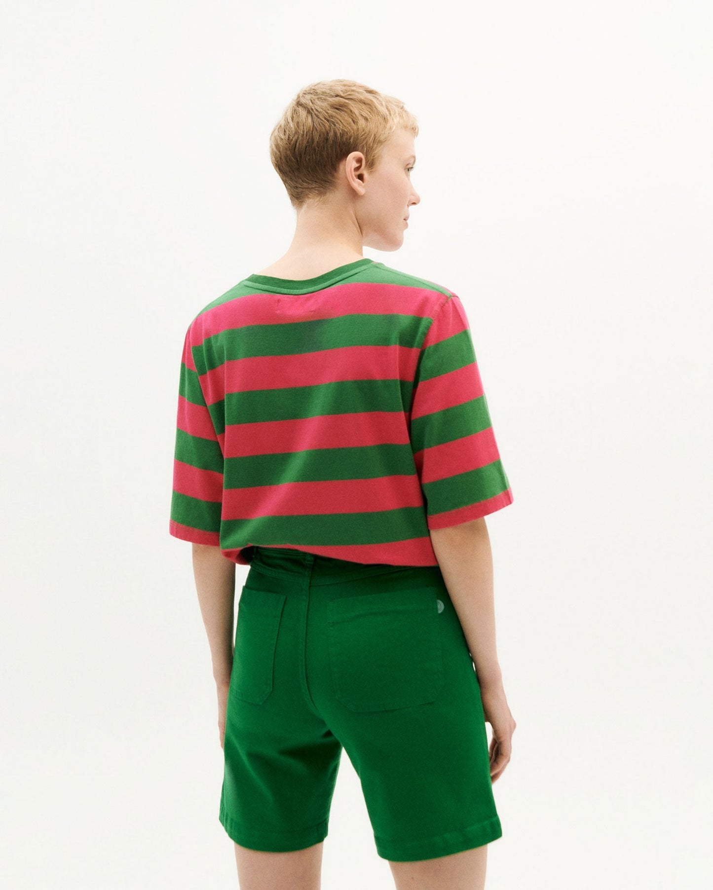 Short en coton bio | Vert "clover green jasmine shorts"