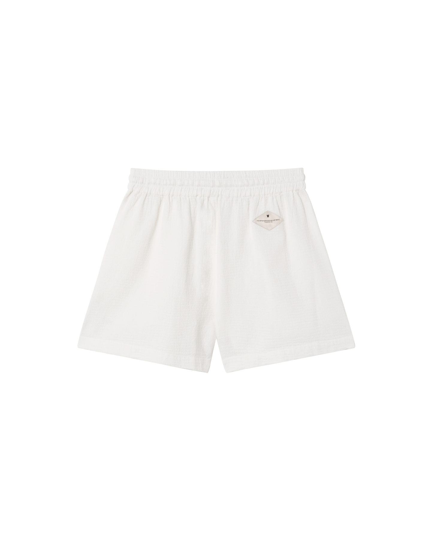 Short texturé en coton bio | blanc "undyed loop geranio shorts"