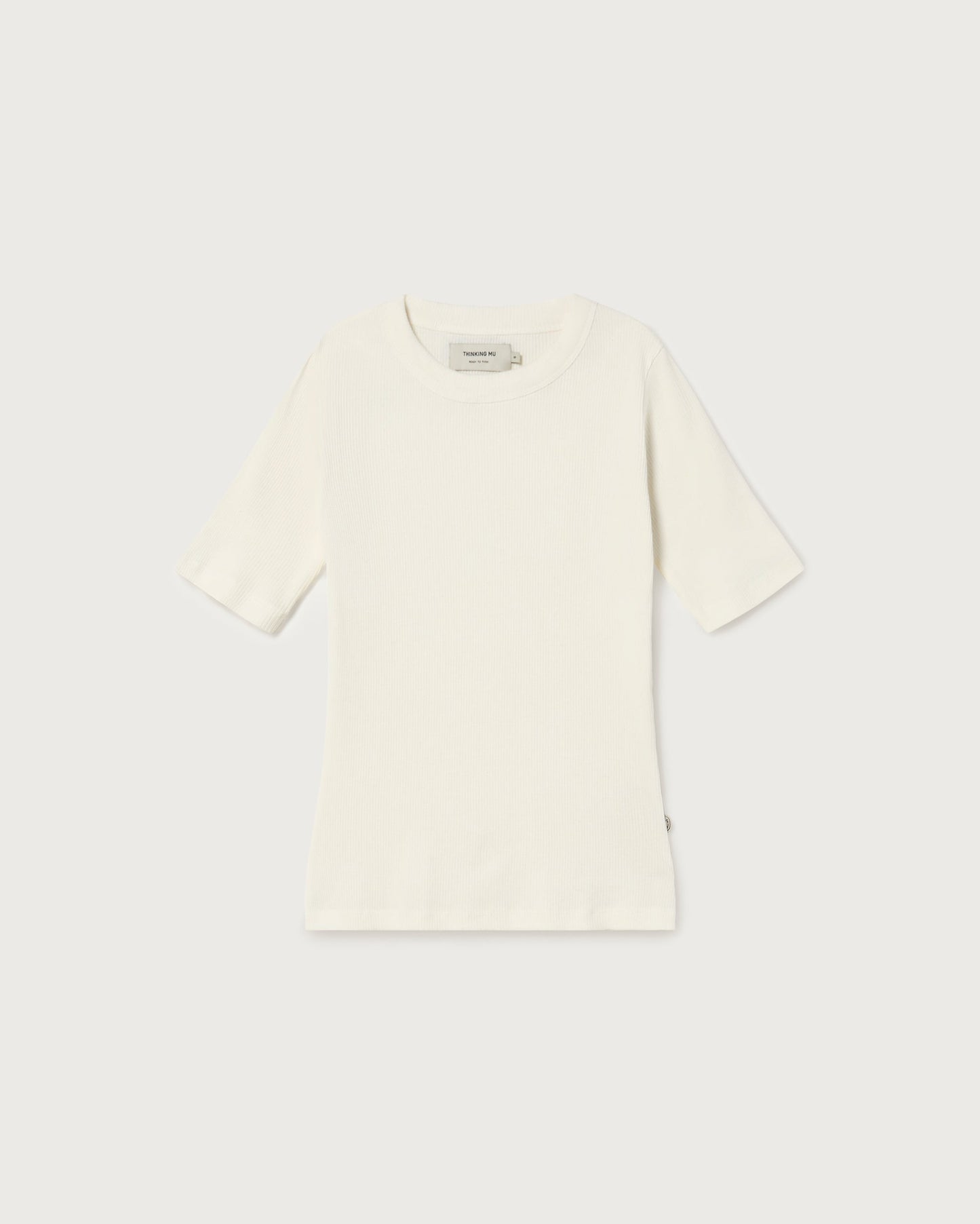 T-shirt côtelé manches courtes en coton bio | blanc 'white dakota rib top'