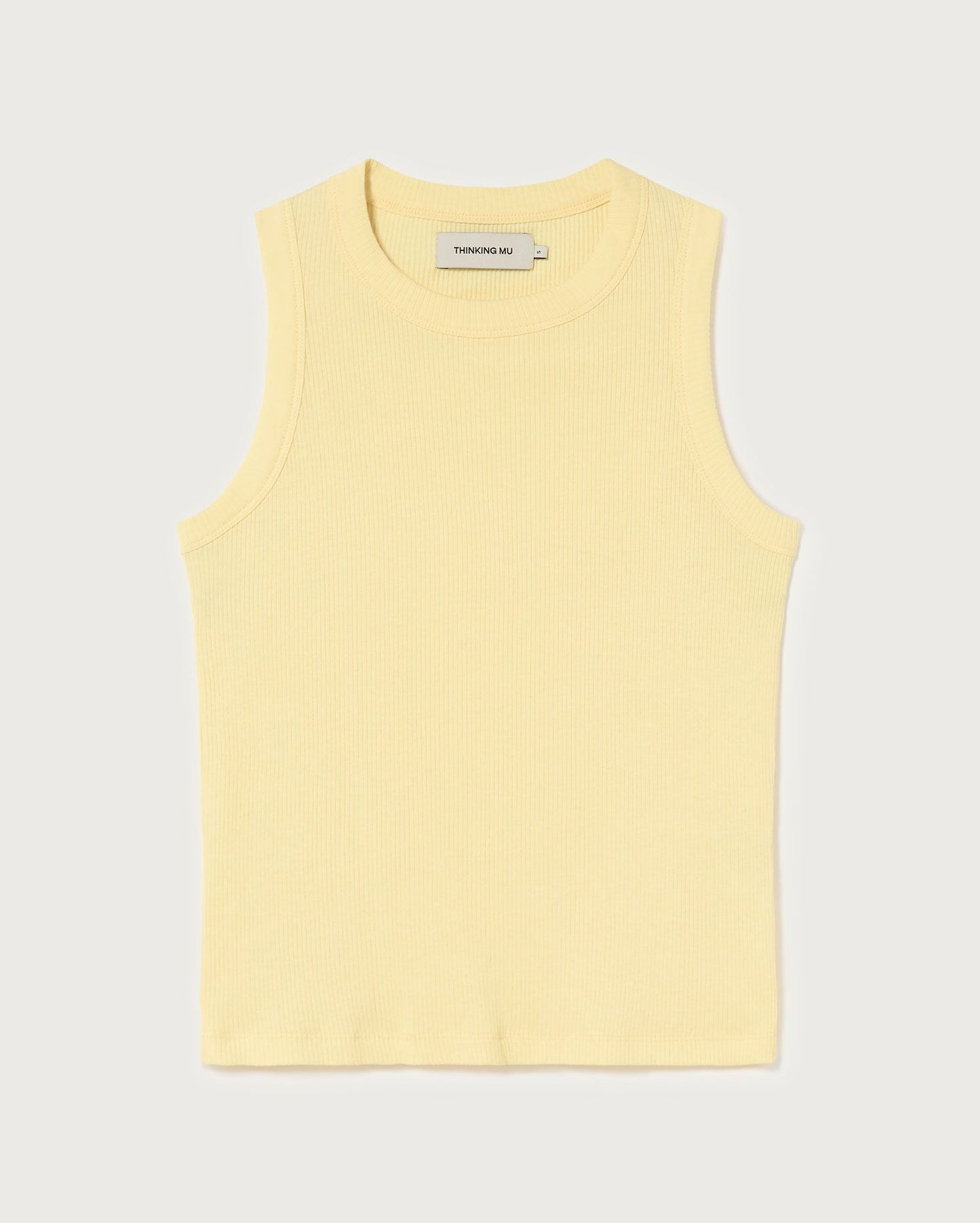 Débardeur côtelé en coton bio | jaune "yellow juliette top"