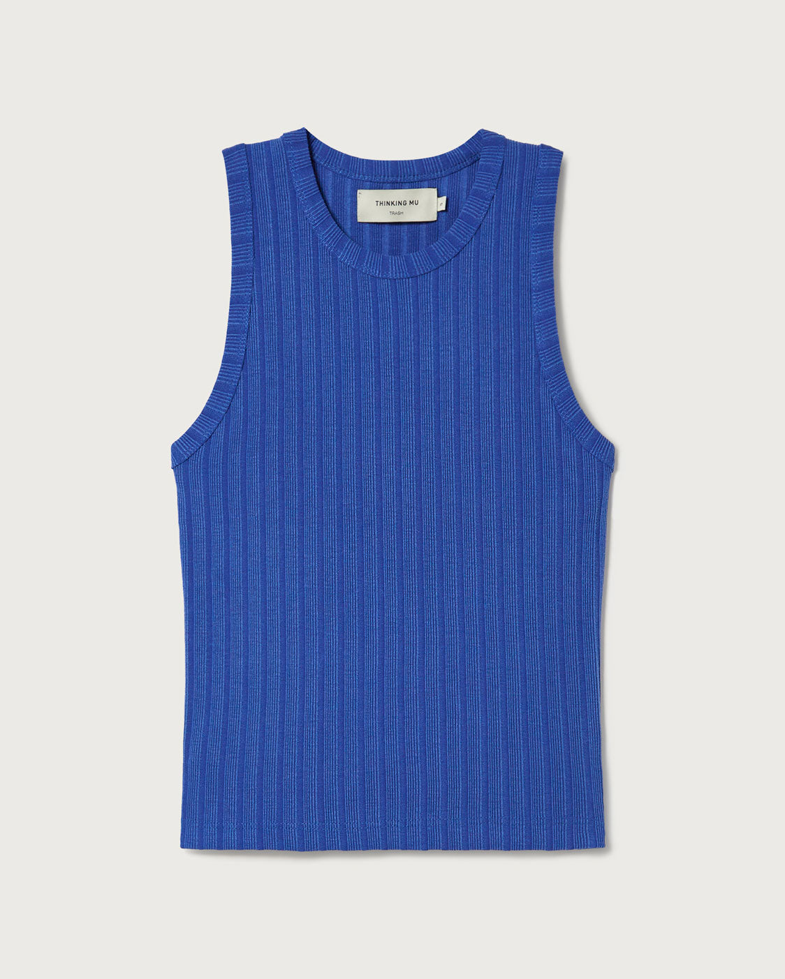 Débardeur bleu en ecovero et coton recyclé - royal blue trash turkana top