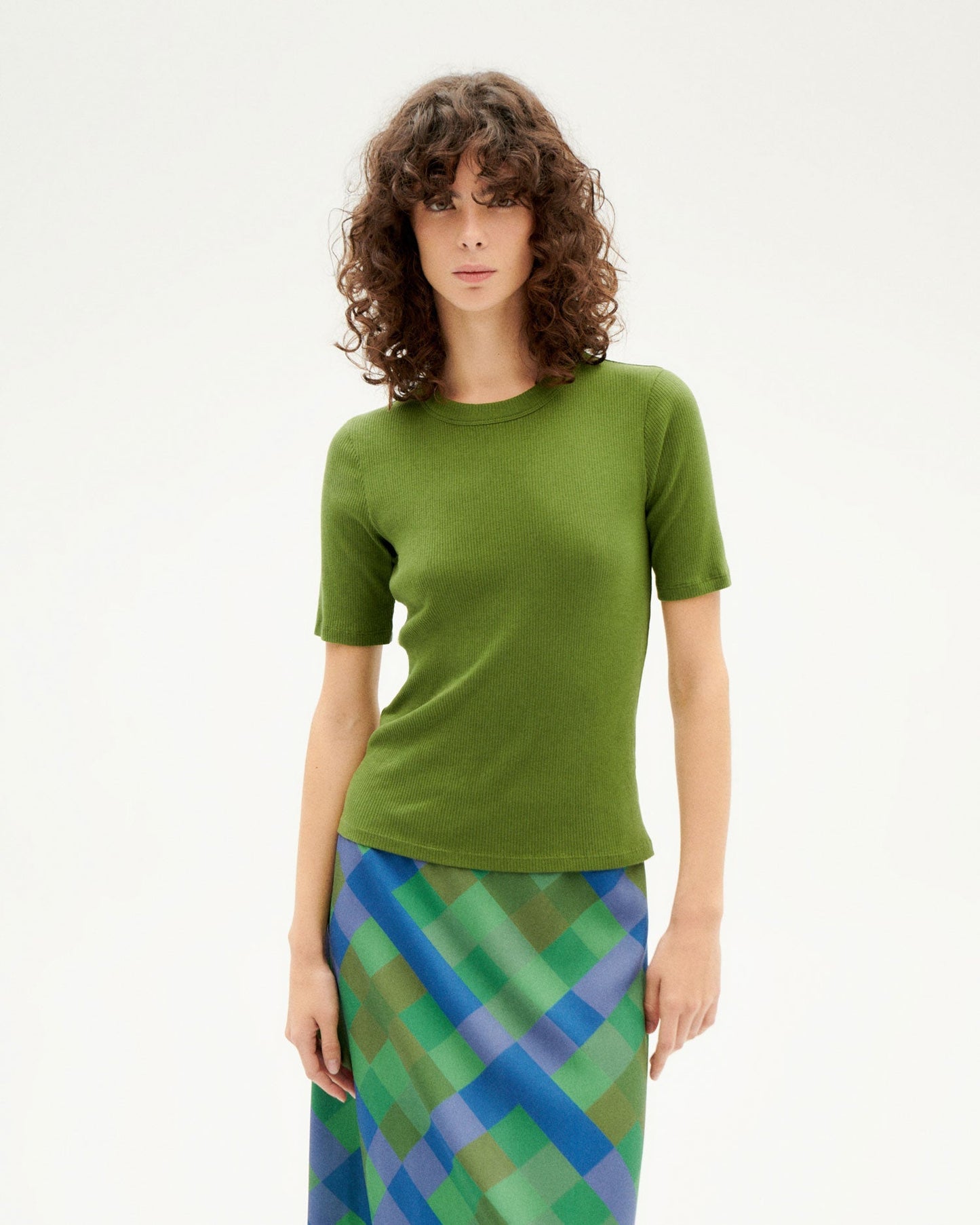T-shirt vert en coton bio - garden green dakota top green