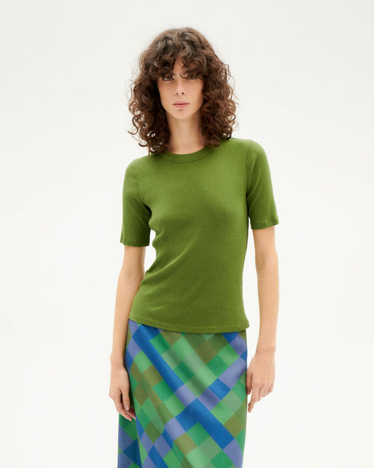 T-shirt vert en coton bio - garden green dakota top green