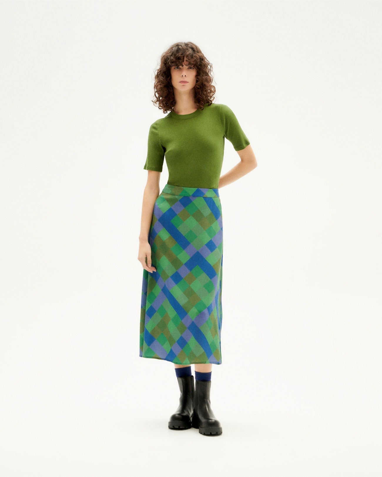 T-shirt vert en coton bio - garden green dakota top green
