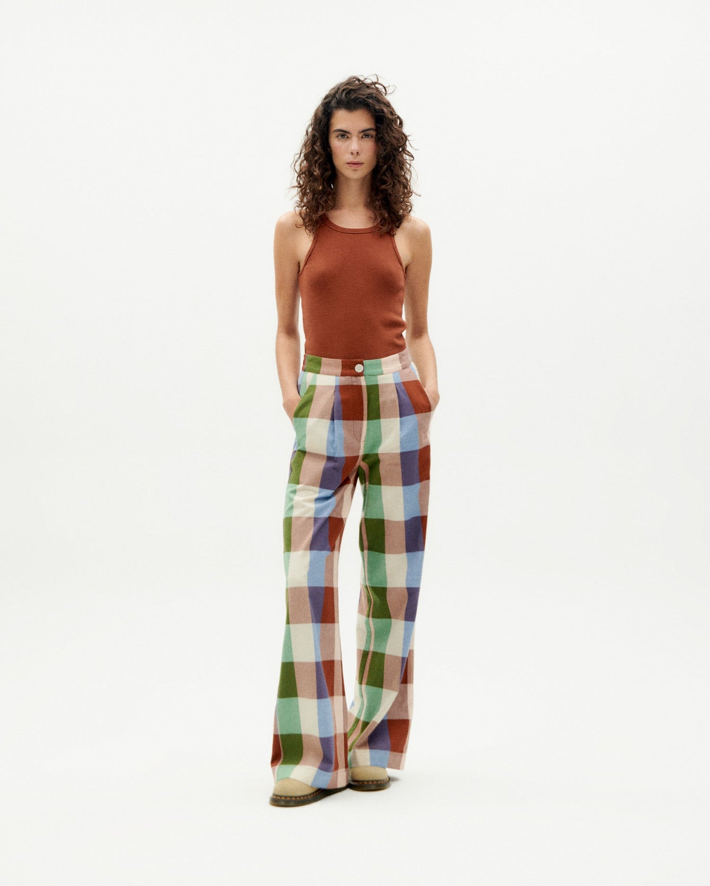 Pantalon ample en coton bio | Multicolore "colorful manolita pants"