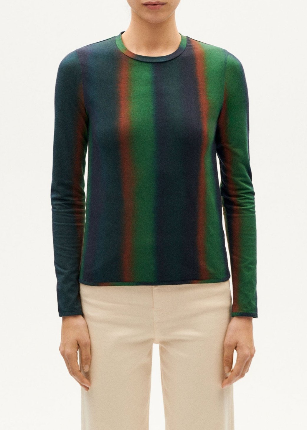 T-shirt manches longues en coton bio | multicolore "swamp brisa top"