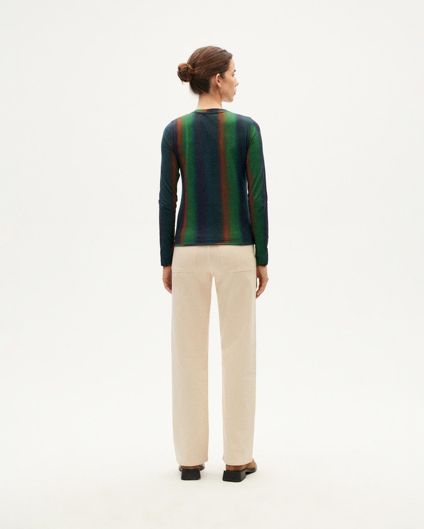 T-shirt manches longues en coton bio | multicolore "swamp brisa top"