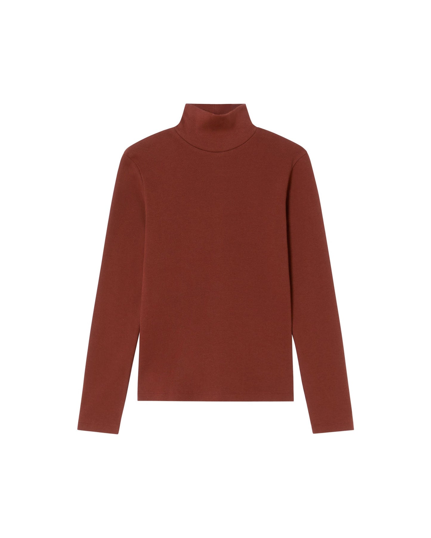 T-shirt manches longues en coton bio | marron "coffee rib aine top"