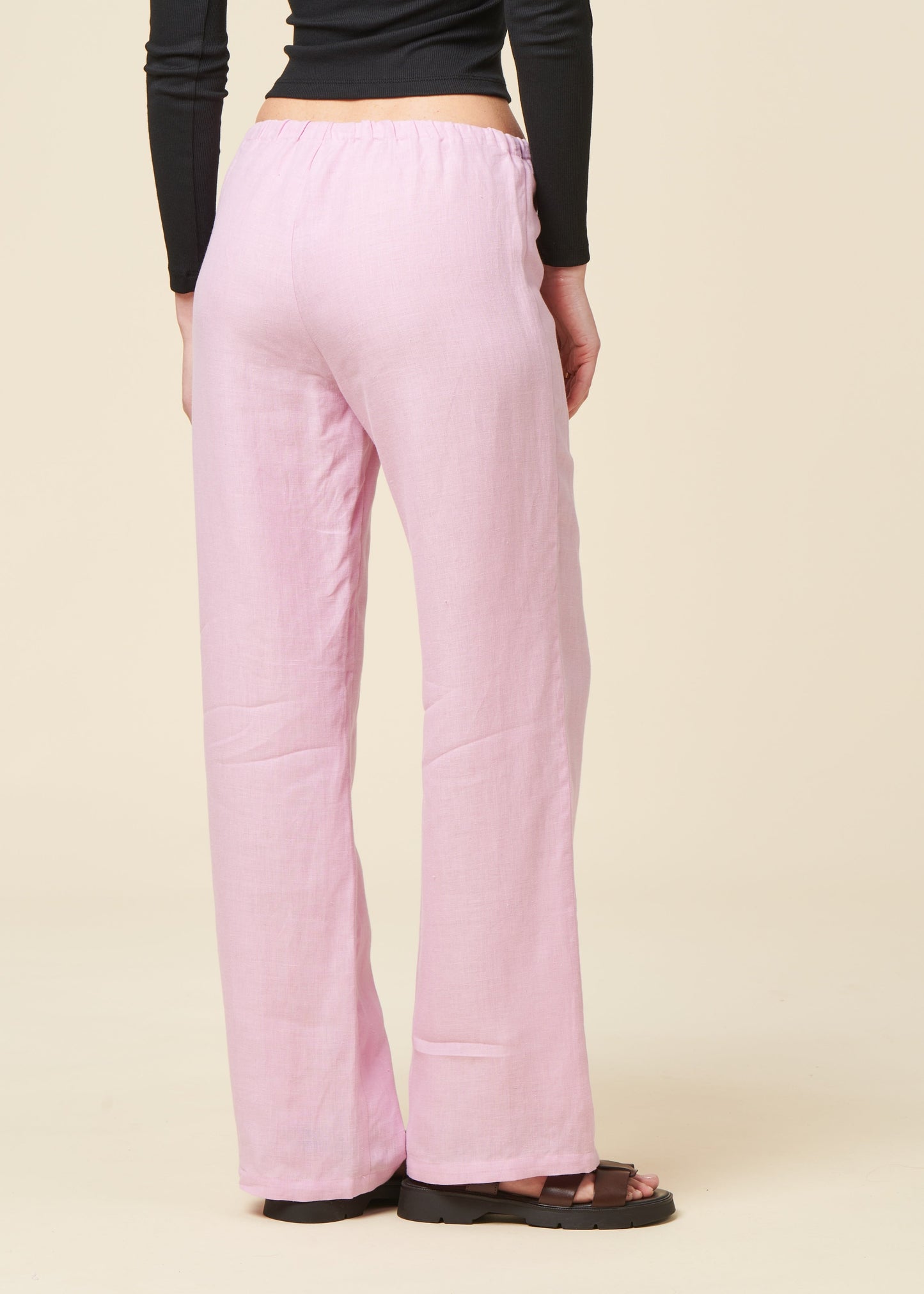 Pantalon en lin | rose "Sjov - light orchid"