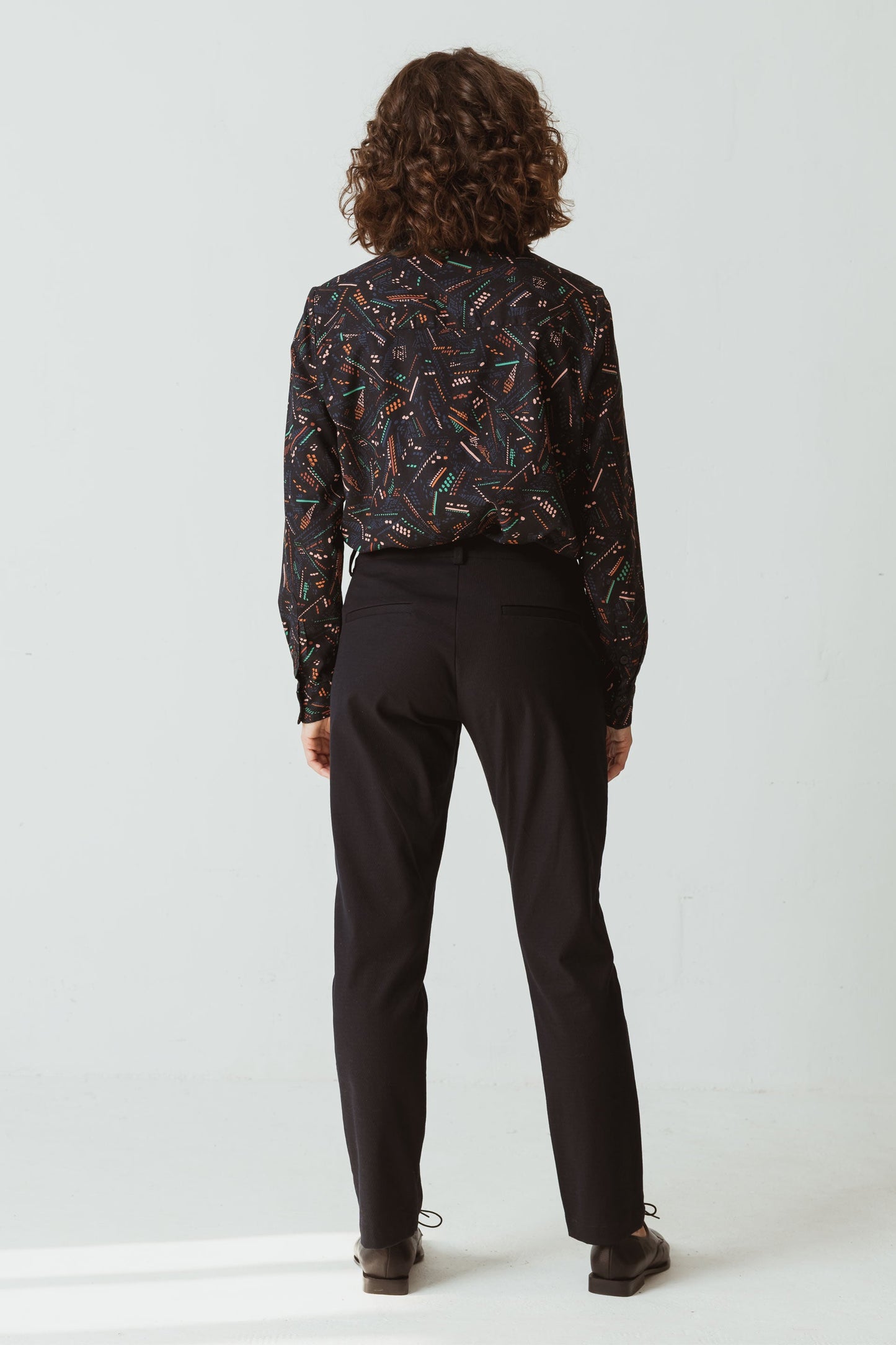 Pantalon droit en coton bio | Noir "landa trouser"