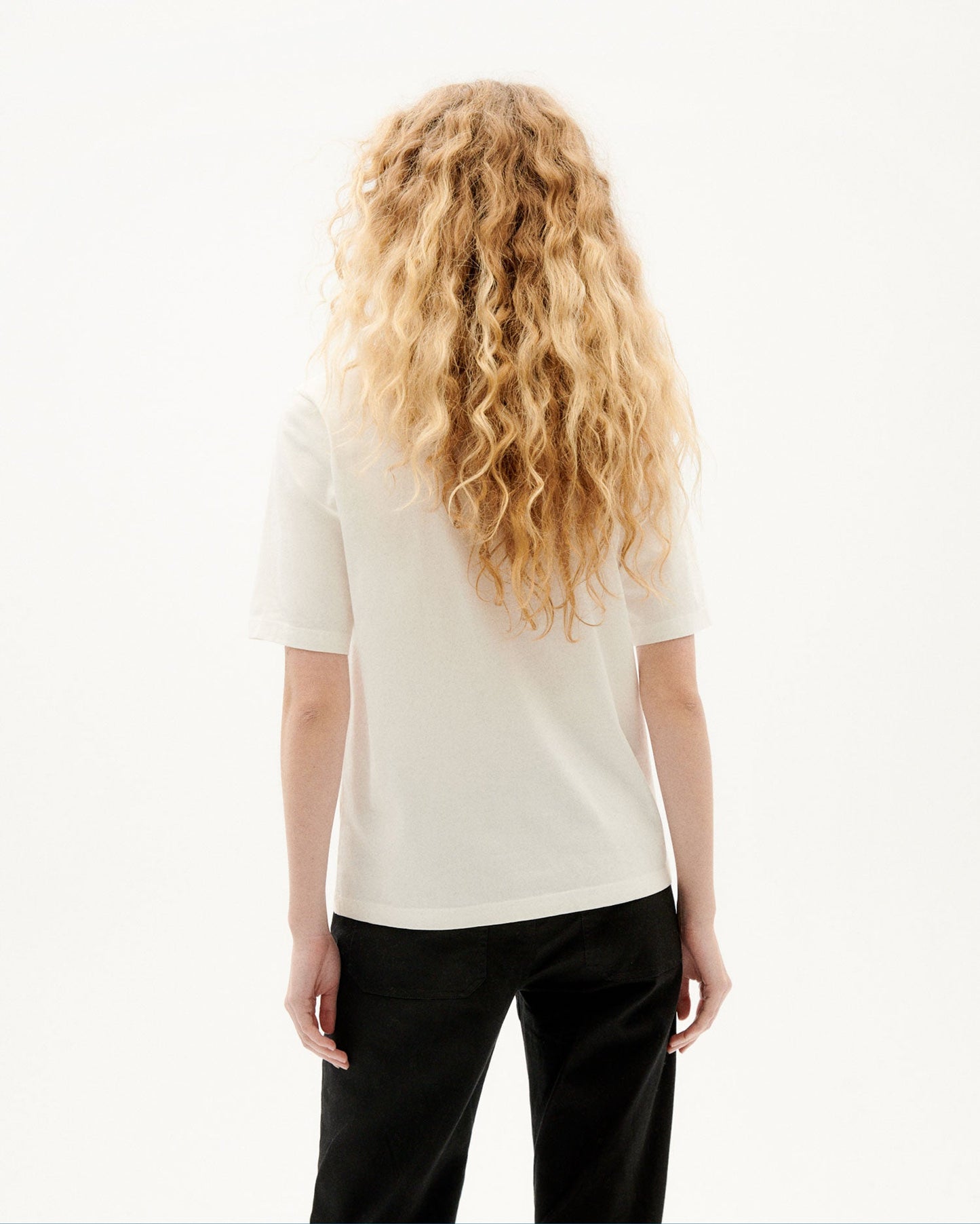 T-shirt manches courtes en coton bio | blanc "Mock"