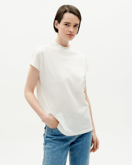 T-shirt manches courtes en coton bio | blanc 'Volta'