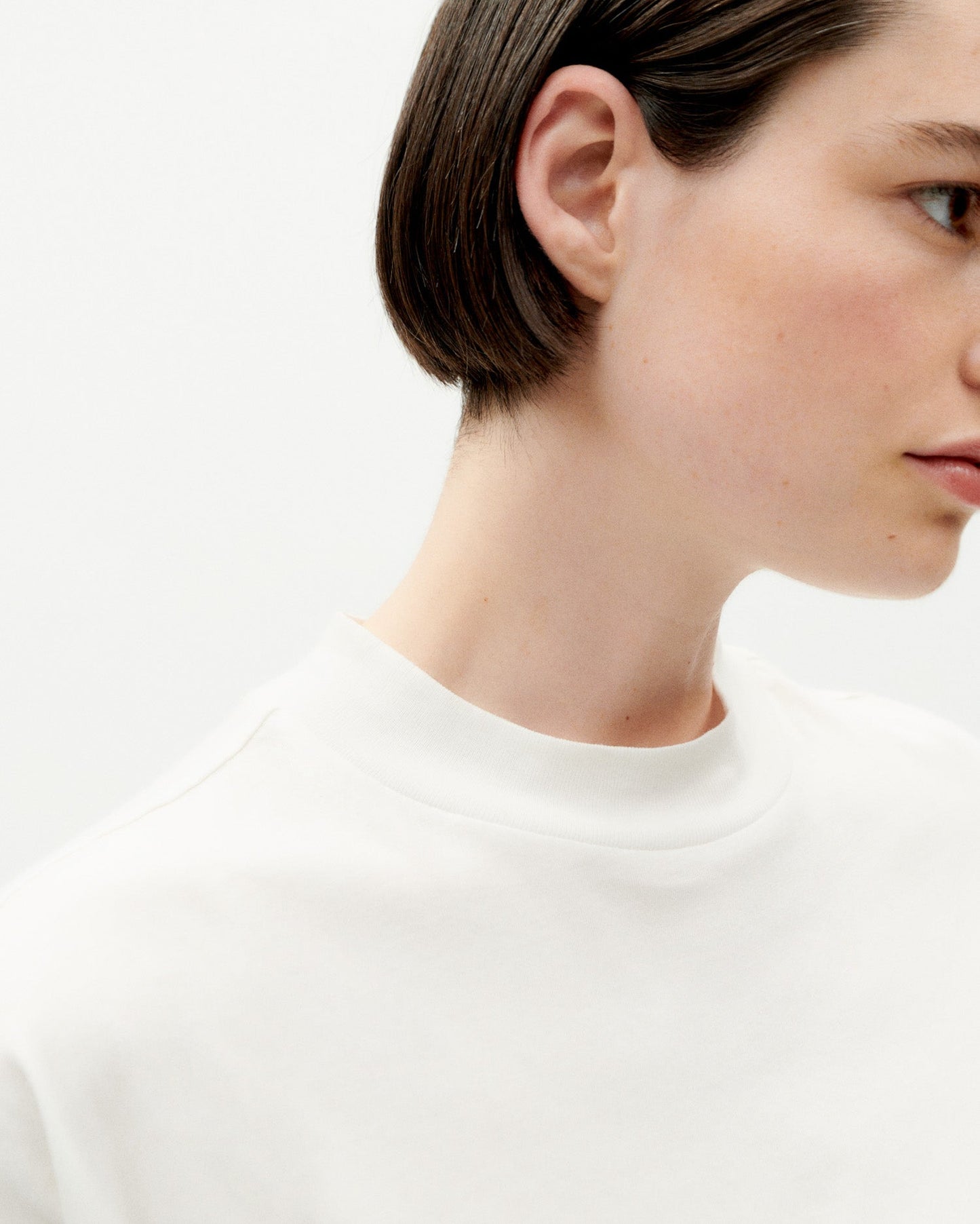 T-shirt manches courtes en coton bio | blanc "Volta"