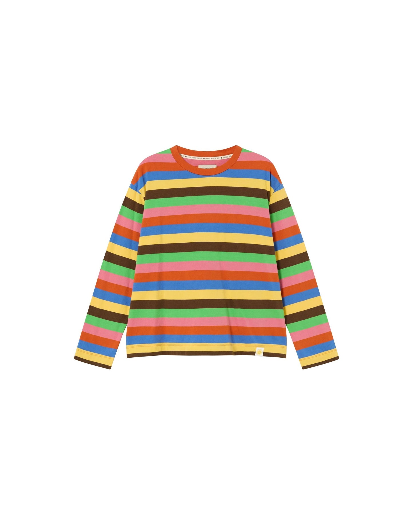 T-shirt manches longues rayé en coton bio - pumpkin stripes emily t-shirt