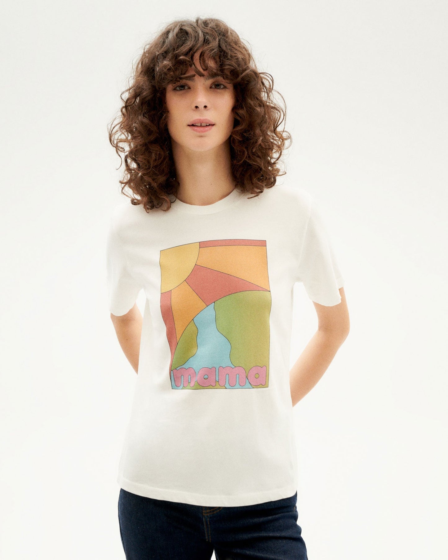 T-shirt blanc imprimé en coton bio - mama juno t-shirt snow white