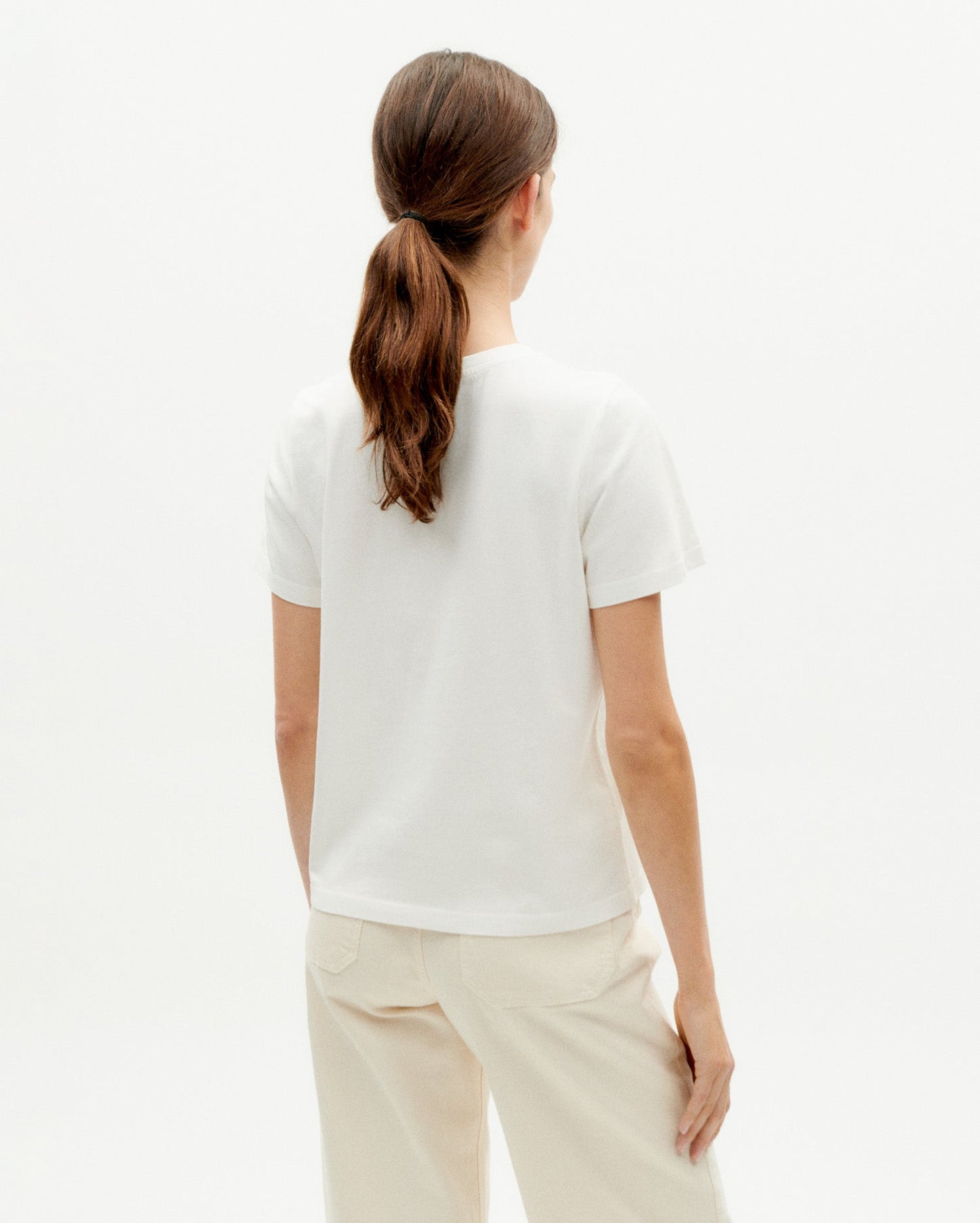 T-shirt imprimé en coton bio | Blanc à motifs "rousteau ida t-shirt snow white"
