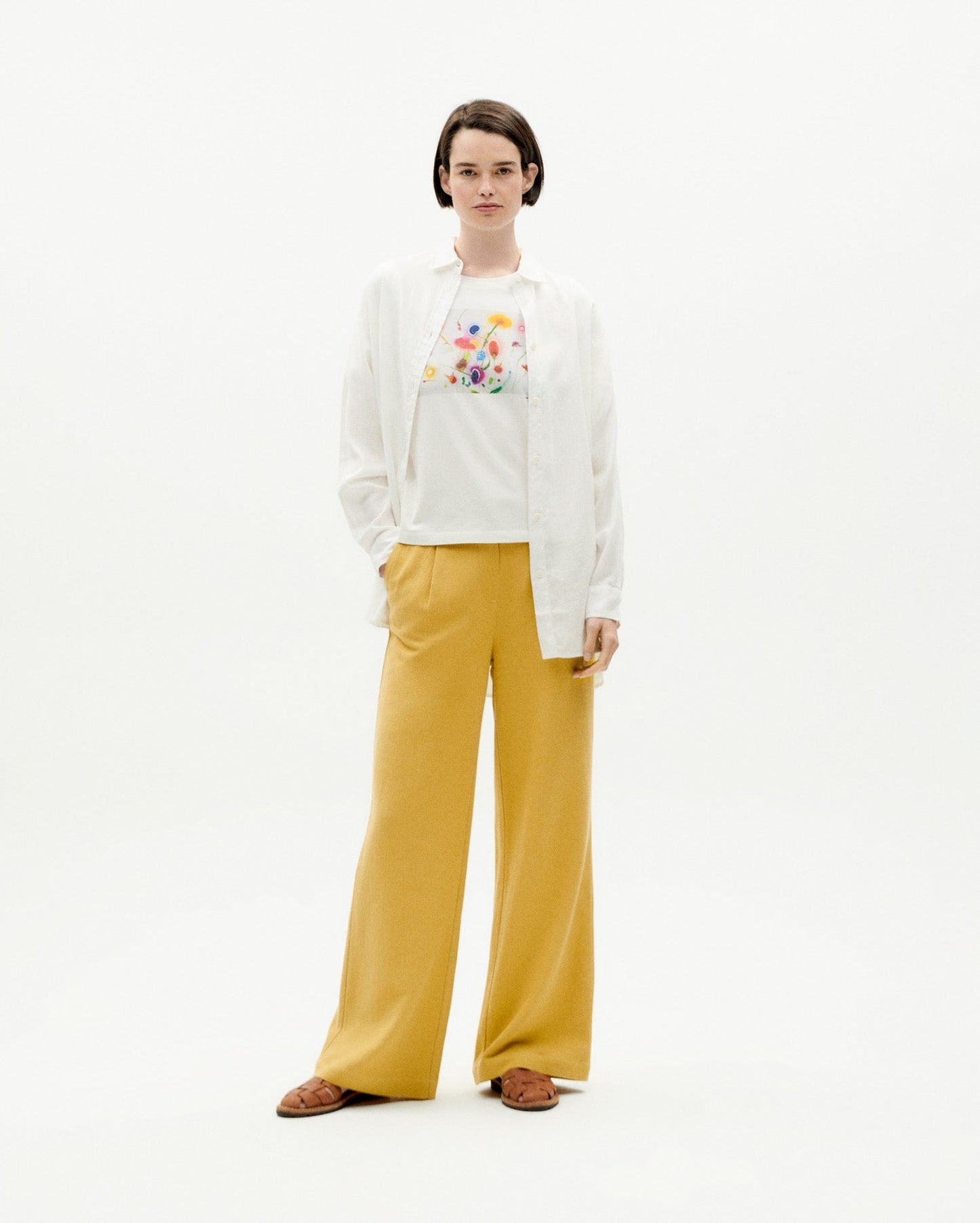 T-shirt imprimé en coton bio | Blanc à motifs "feuz day ida t-shirt snow white"