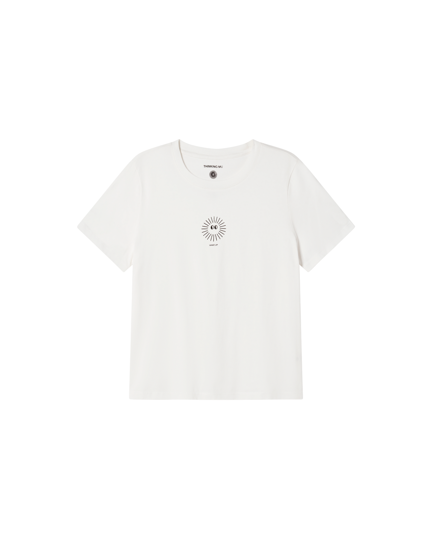 T-shirt imprimé en coton bio | Blanc à motifs "soleil ida t-shirt snow white"