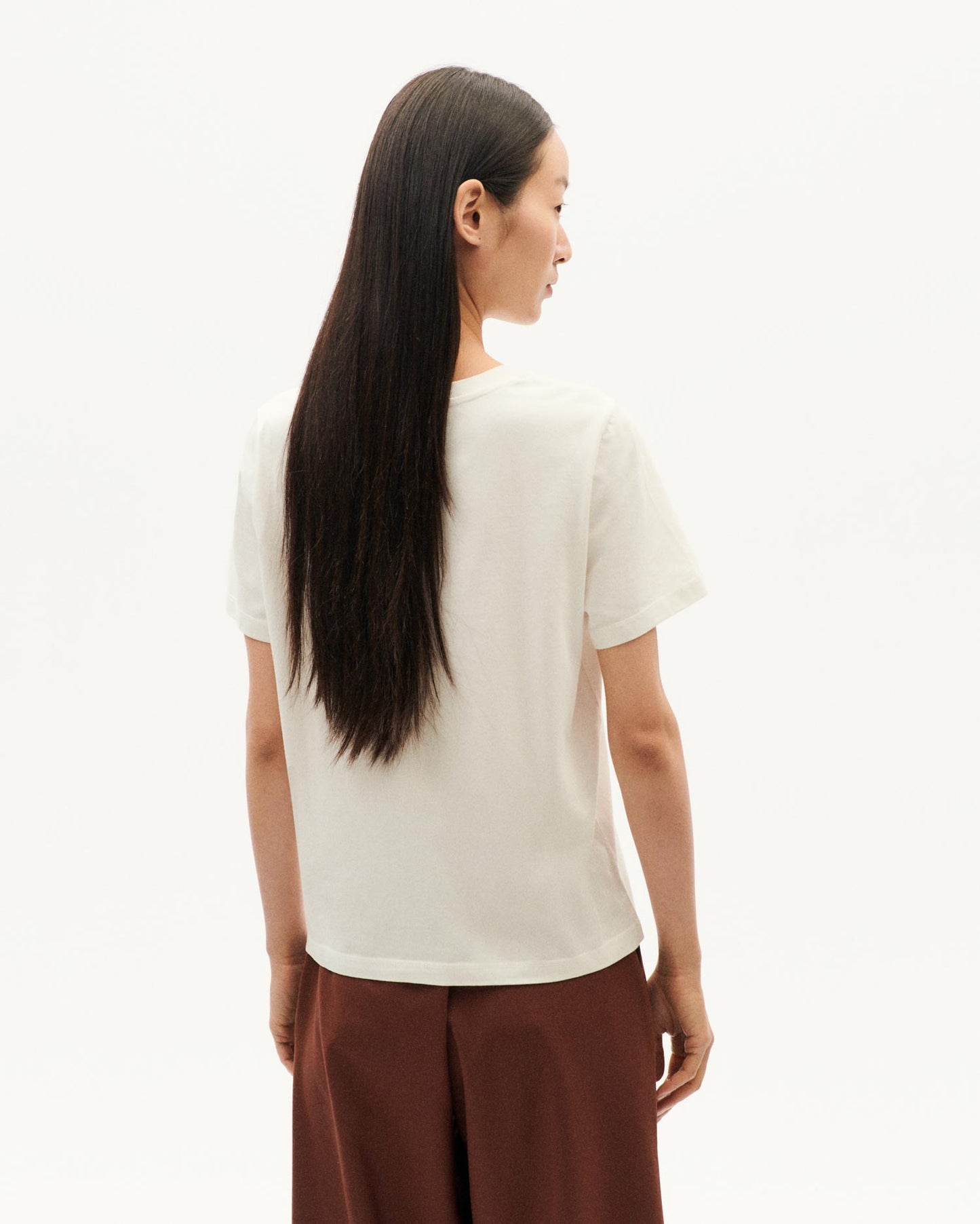 T-shirt imprimé en coton bio | Blanc à motifs "soleil ida t-shirt snow white"