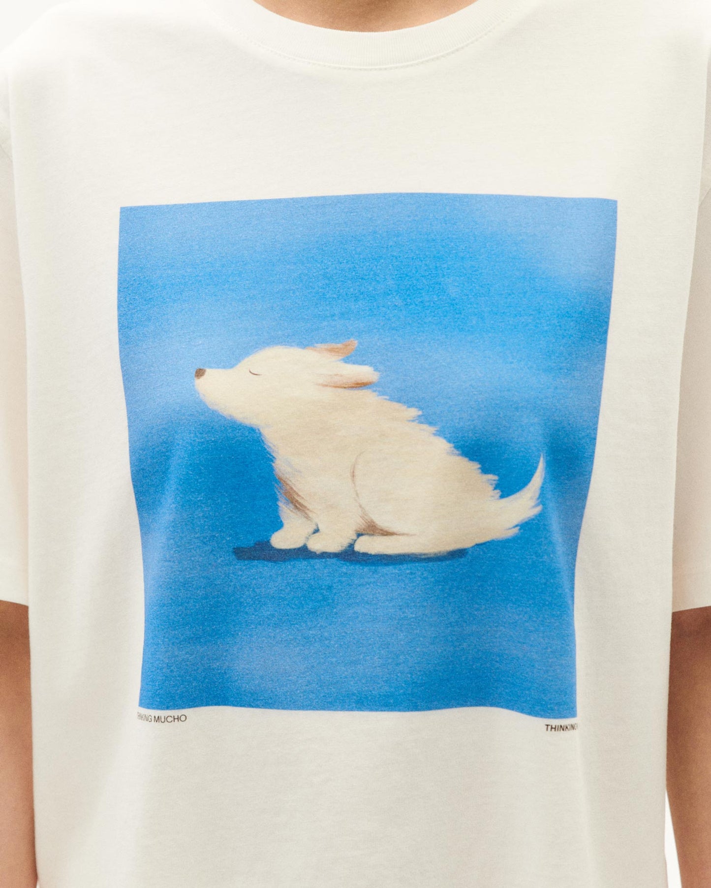 T-shirt imprimé en coton bio | blanc "animals lucia t-shirt white"