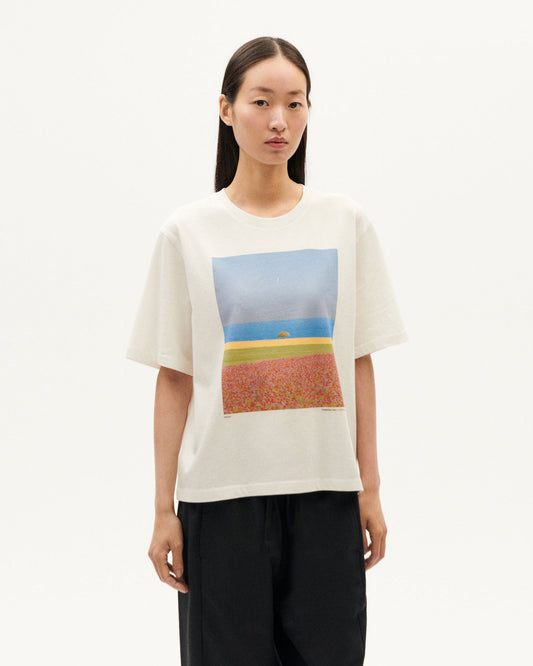 T-shirt imprimé en coton bio | blanc "mama lucia t-shirt white"
