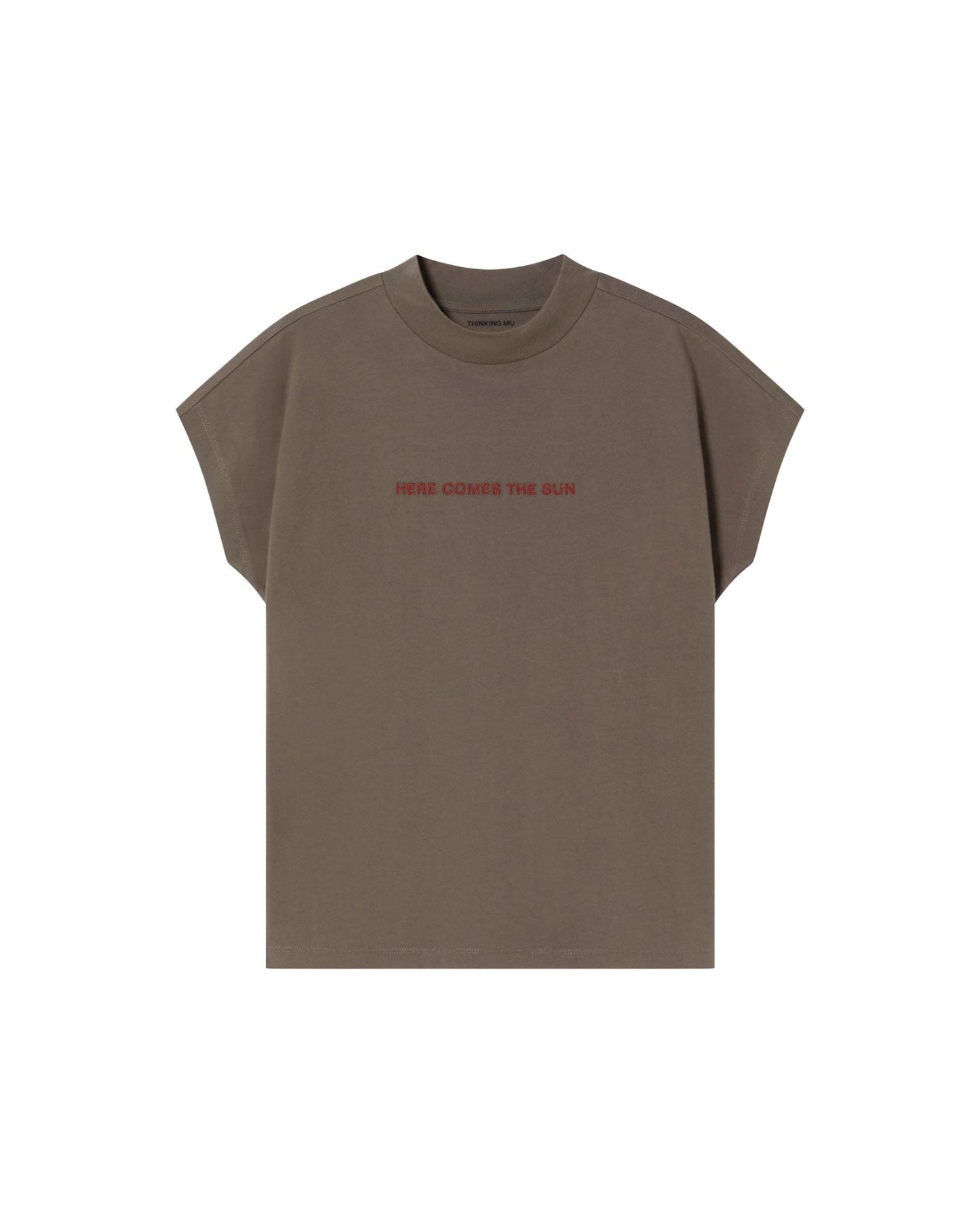 T-shirt en coton biologique | gris "here comes the sun pavement volta t-shirt - grey"