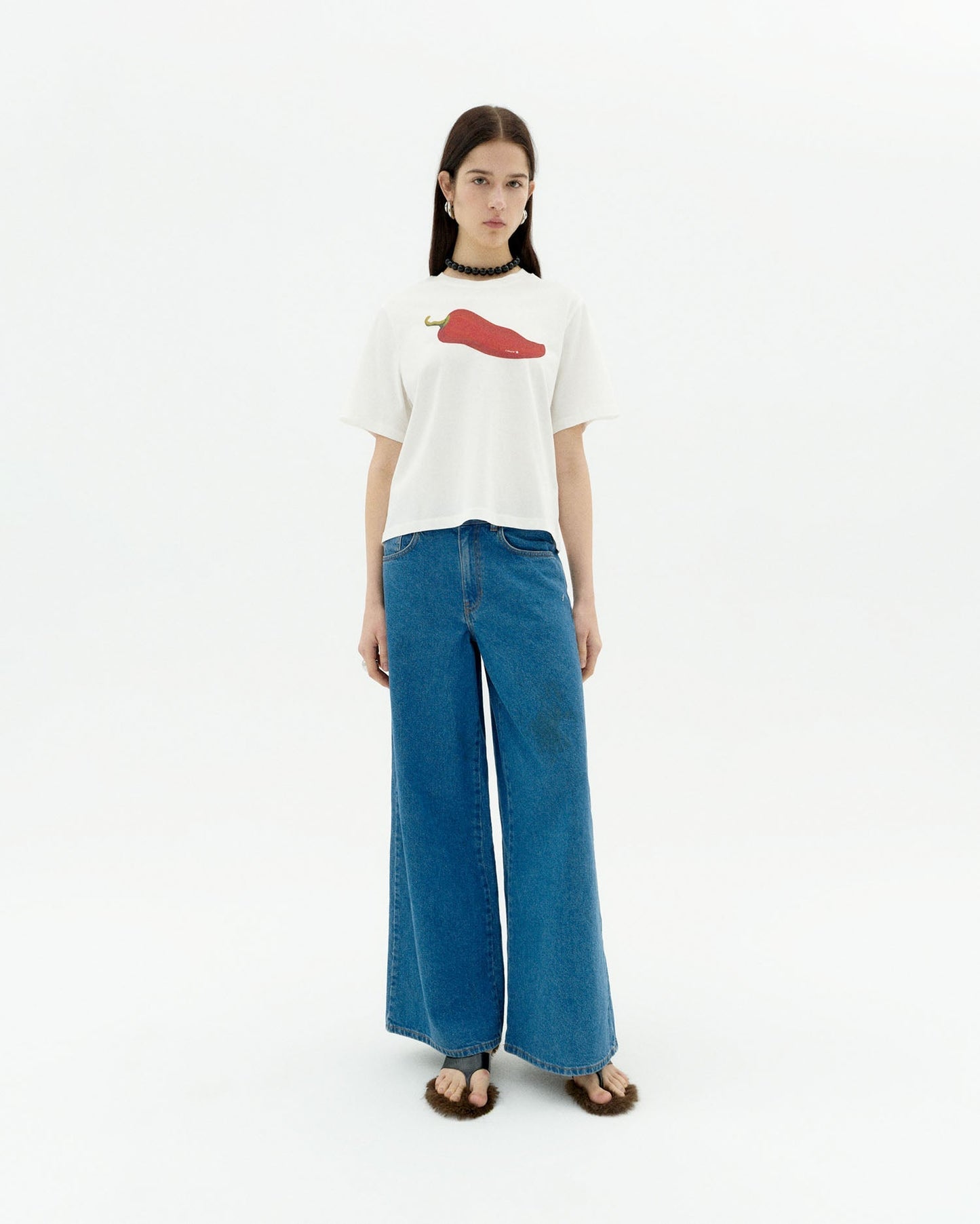T-shirt en coton biologique | blanc "chilli lucia tee - white"