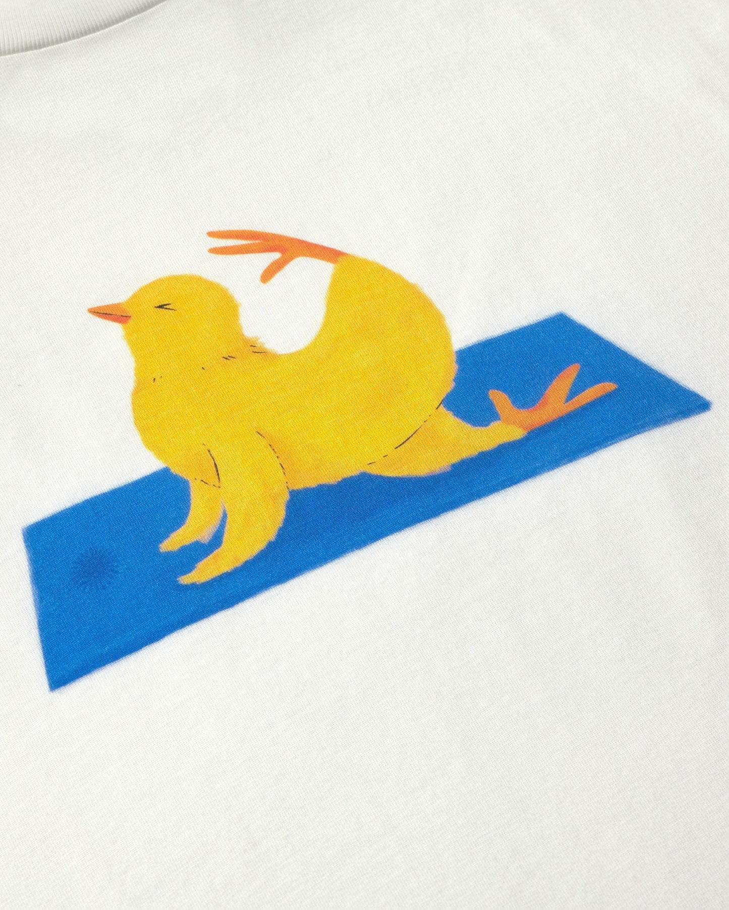 T-shirt imprimé en coton bio | blanc "yogui animal volta tee - white"