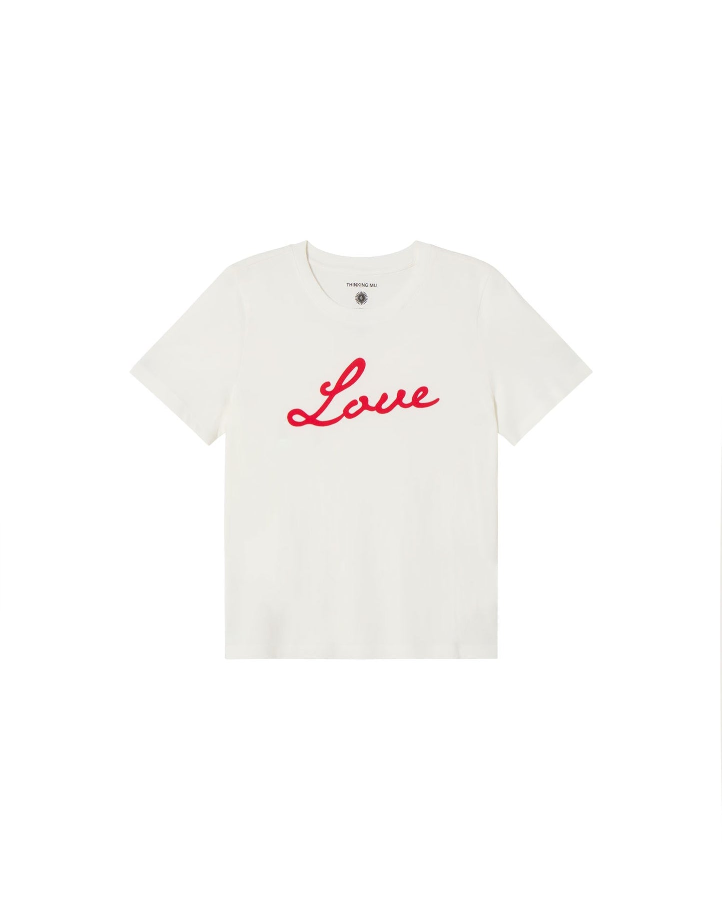 T-shirt en coton bio | blanc imprimé "love ida tee - white"