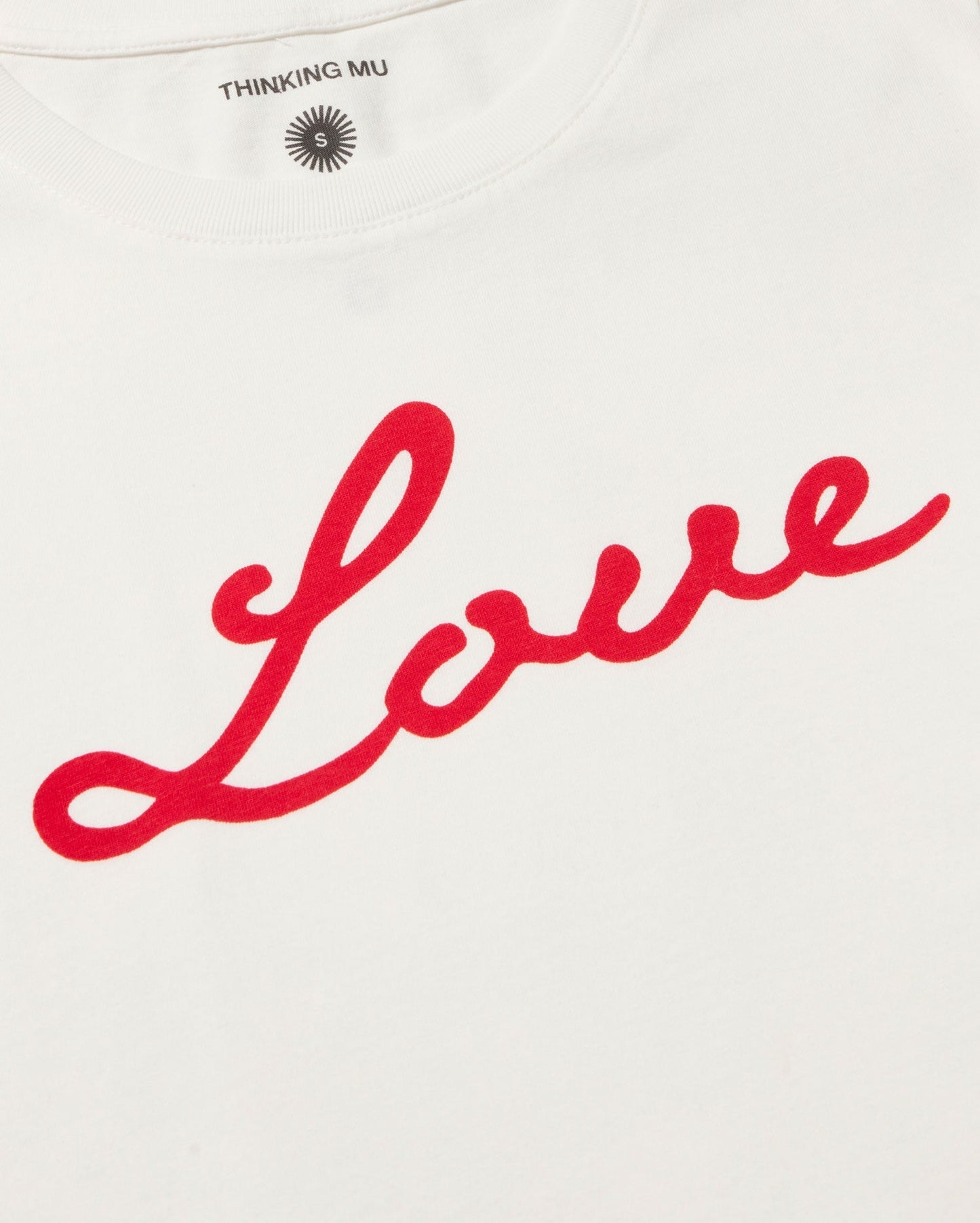 T-shirt en coton bio | blanc imprimé "love ida tee - white"