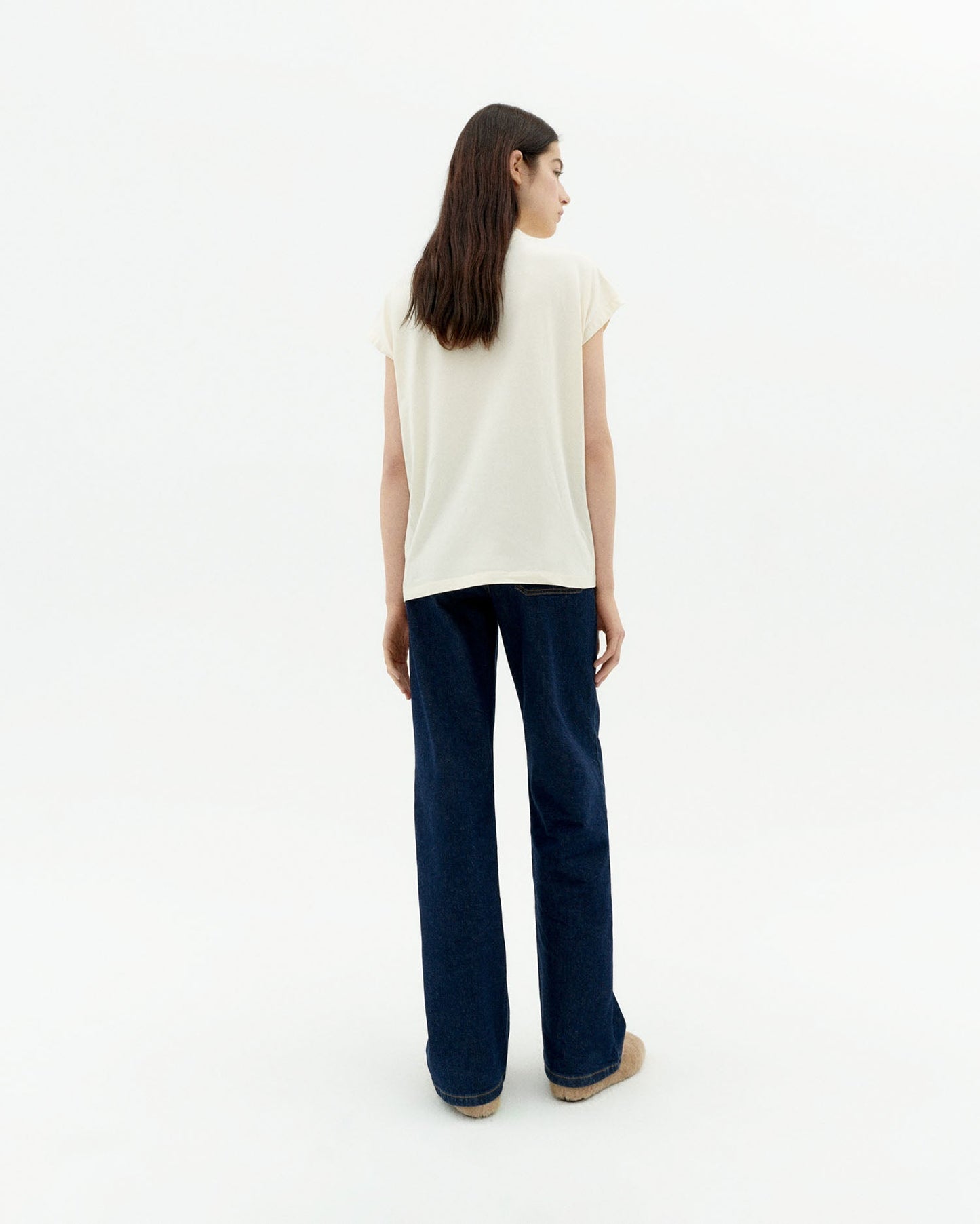 T-shirt ample en coton bio | blanc "sol type white volta tee - white"