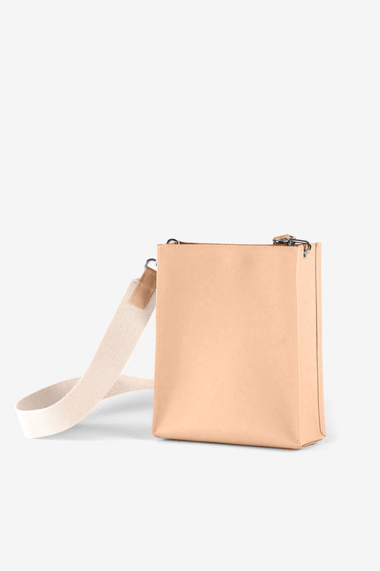 Sac beige en cuir recyclé - book bag