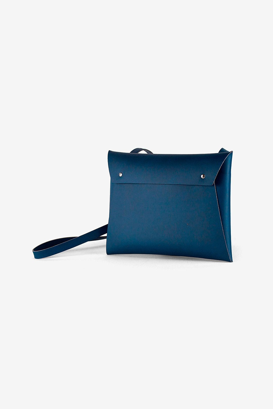 Sac pochette marine en cuir recyclé - Crossbody organizer