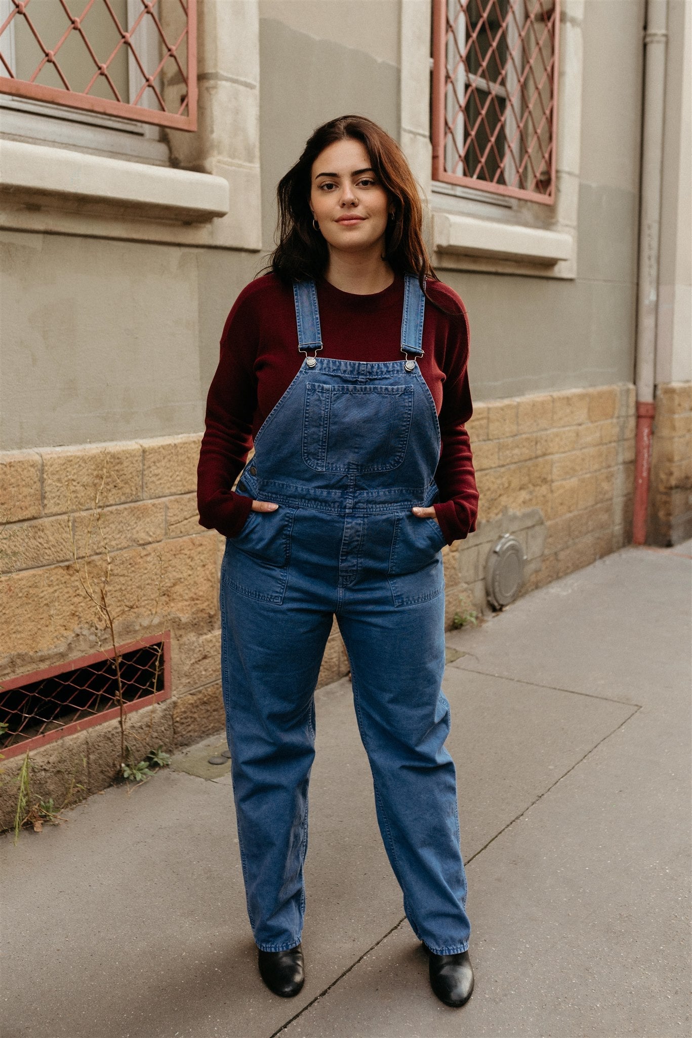 Salopette ample bleue en coton bio - Karin Dungarees French Blue