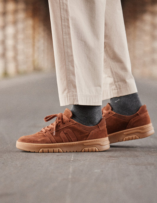 baskets basses nino - marron