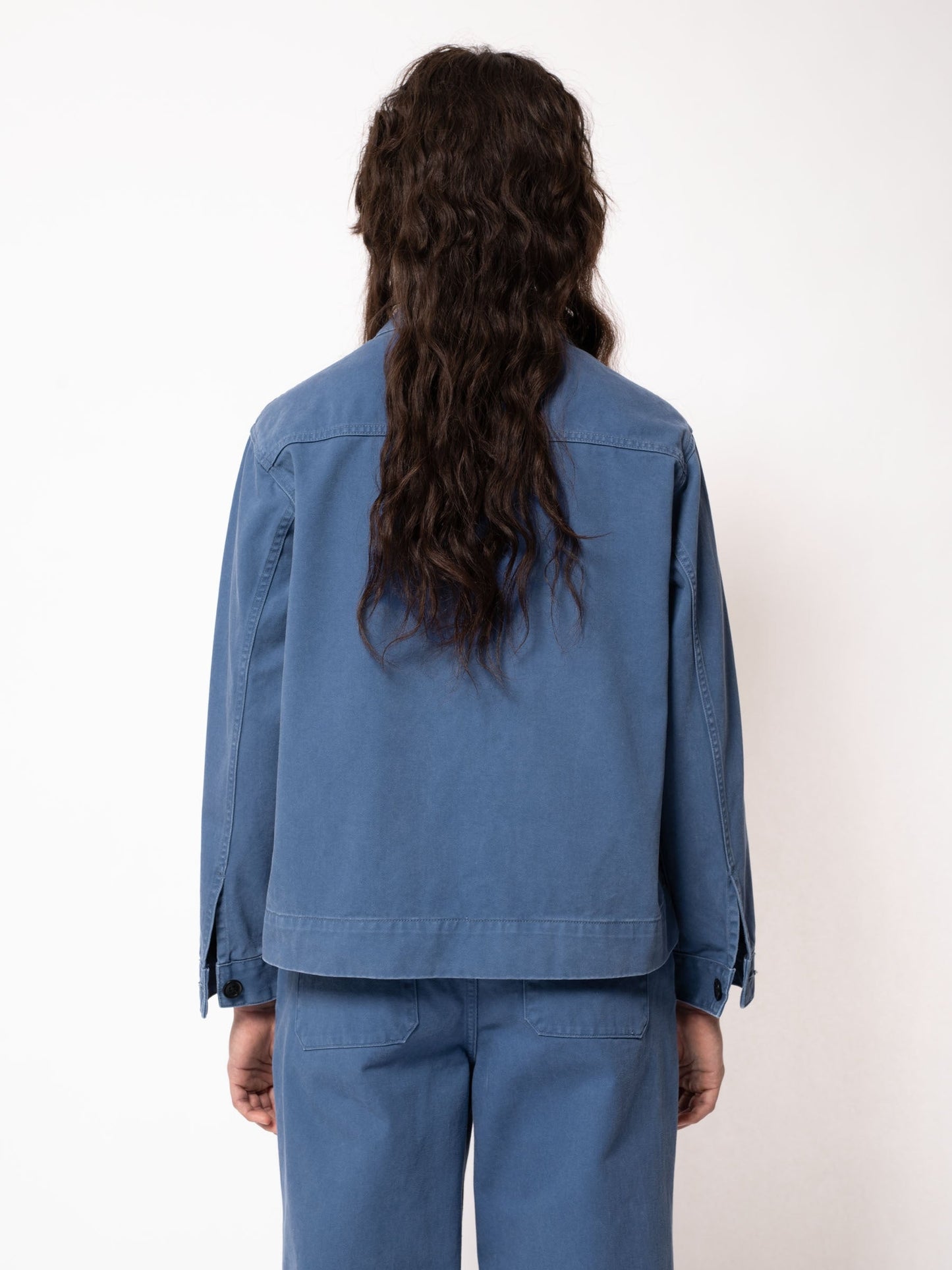 Veste bleu de travail en coton bio - Weronica Jacket Twill Blue