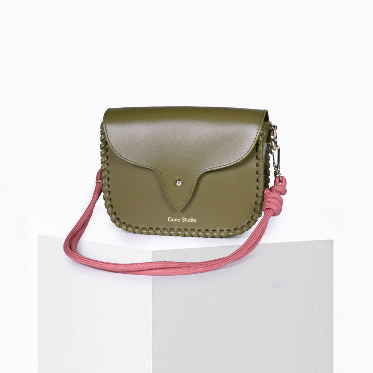 Sac à main en cuir certifié | "west - khaki"