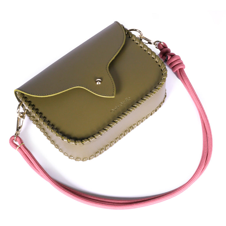 Sac à main en cuir certifié | "west - khaki"