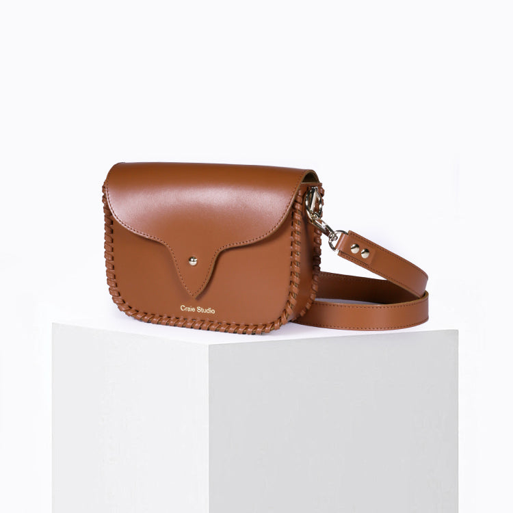 Sac à main en cuir certifié | beige "west - tan"