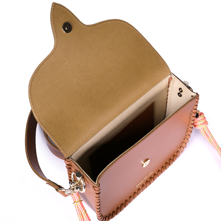 Sac à main en cuir certifié | beige "west - tan"