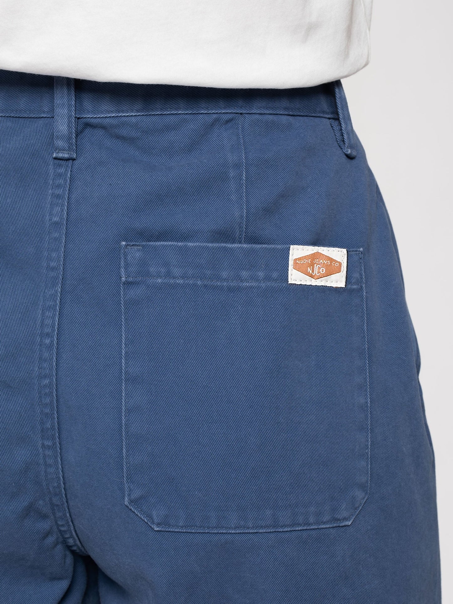 Short ample bleu en coton bio - Wiola Shorts Twill Blue