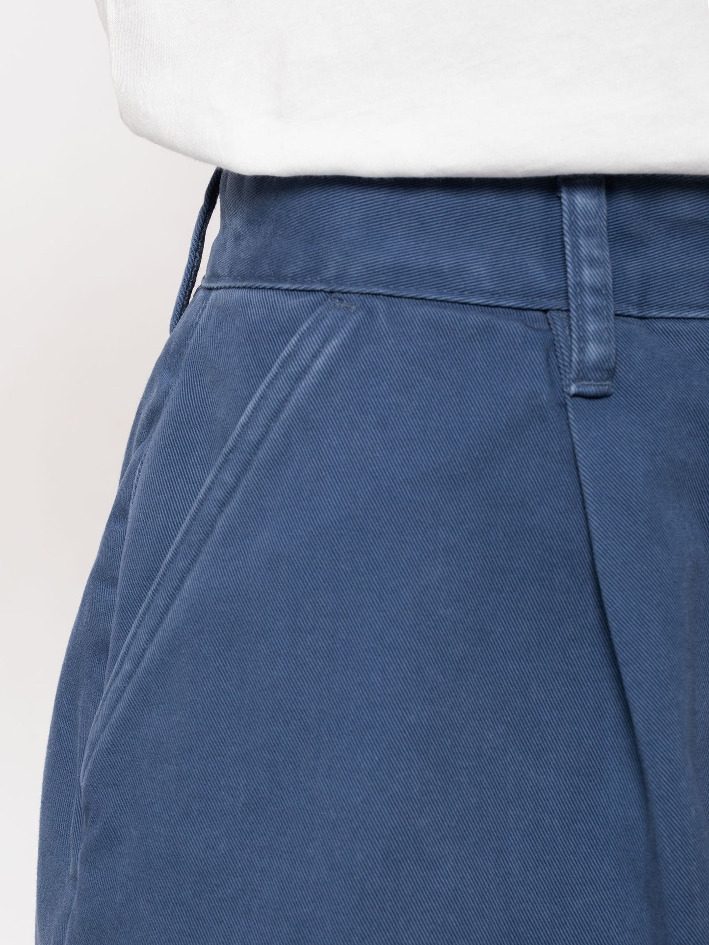 Short ample bleu en coton bio - Wiola Shorts Twill Blue