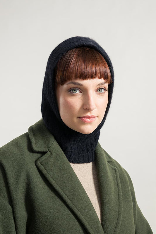 Cagoule en cachemire recyclé | noir "balaclava arsenio nero ardesia"