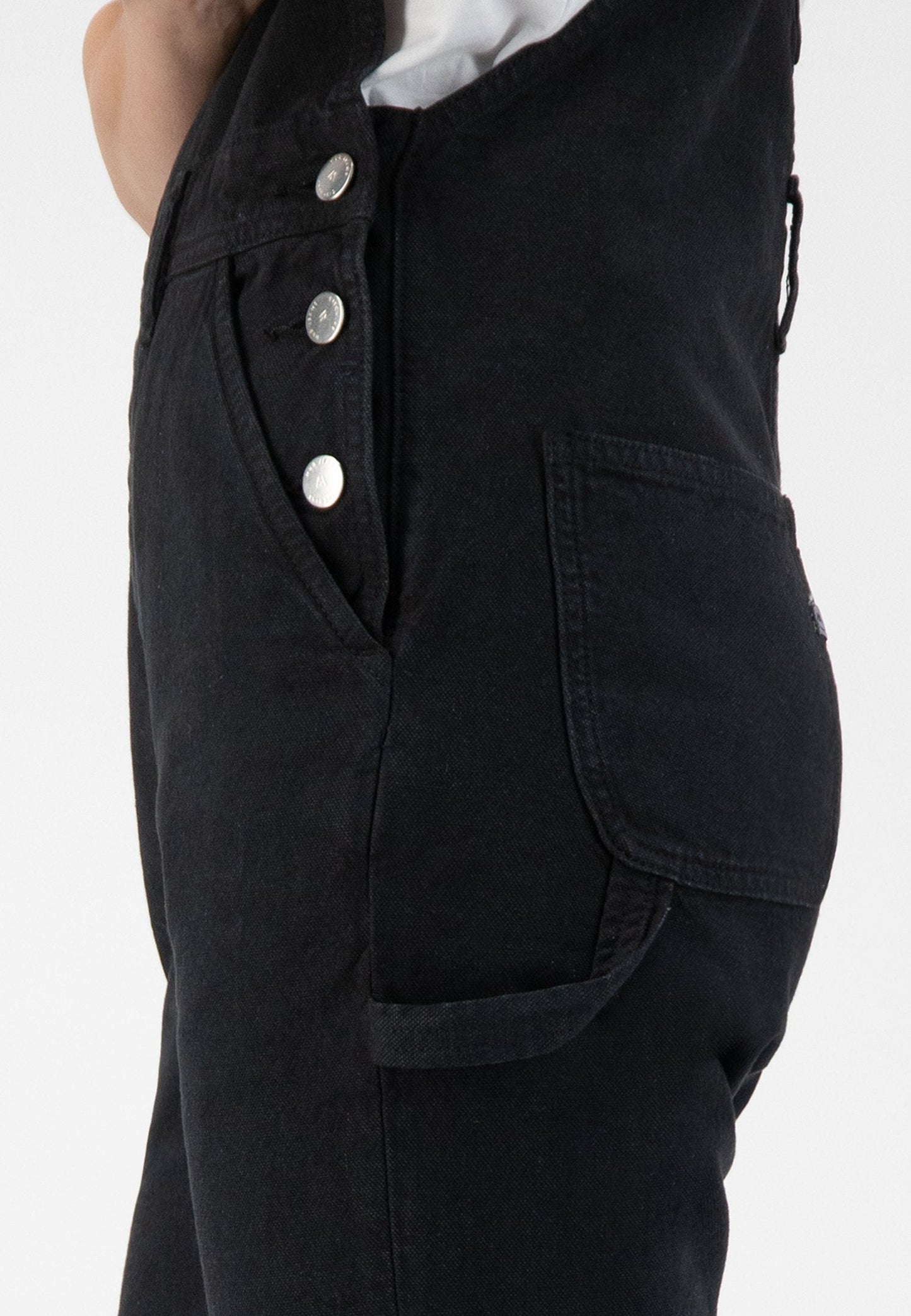 Salopette noire en coton bio - Jenn Dungaree dip black