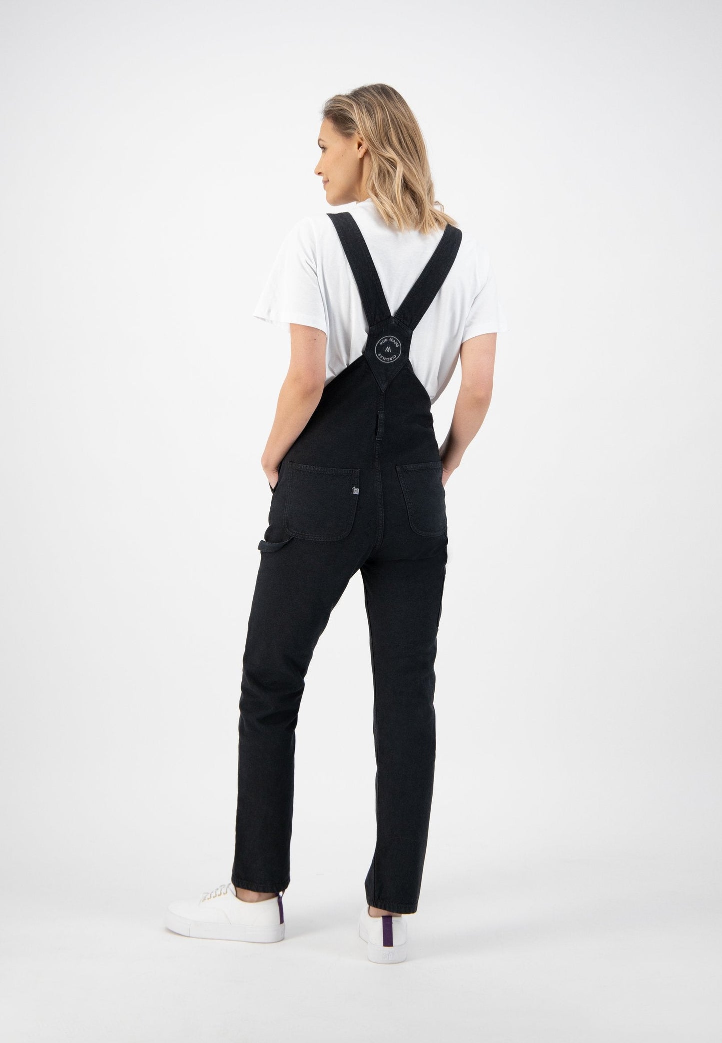 Salopette noire en coton bio - Jenn Dungaree dip black