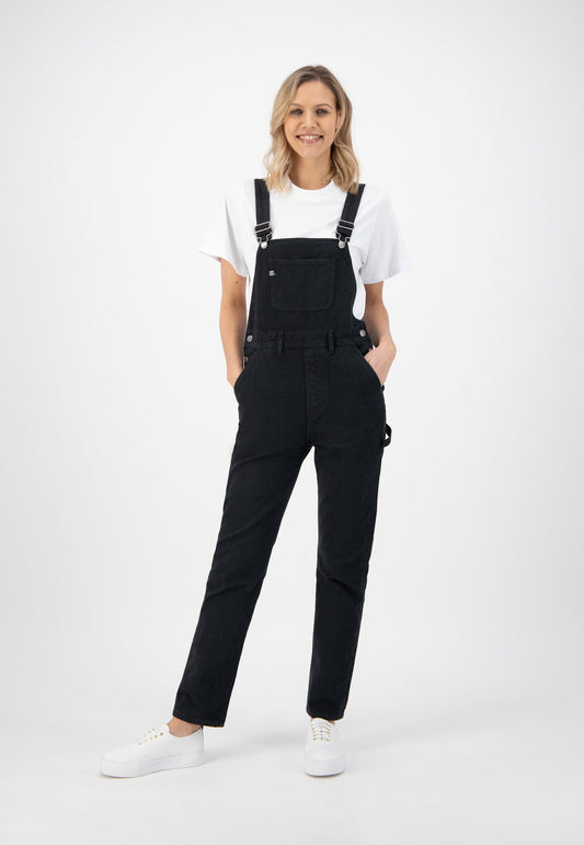Salopette noire en coton bio - Jenn Dungaree dip black