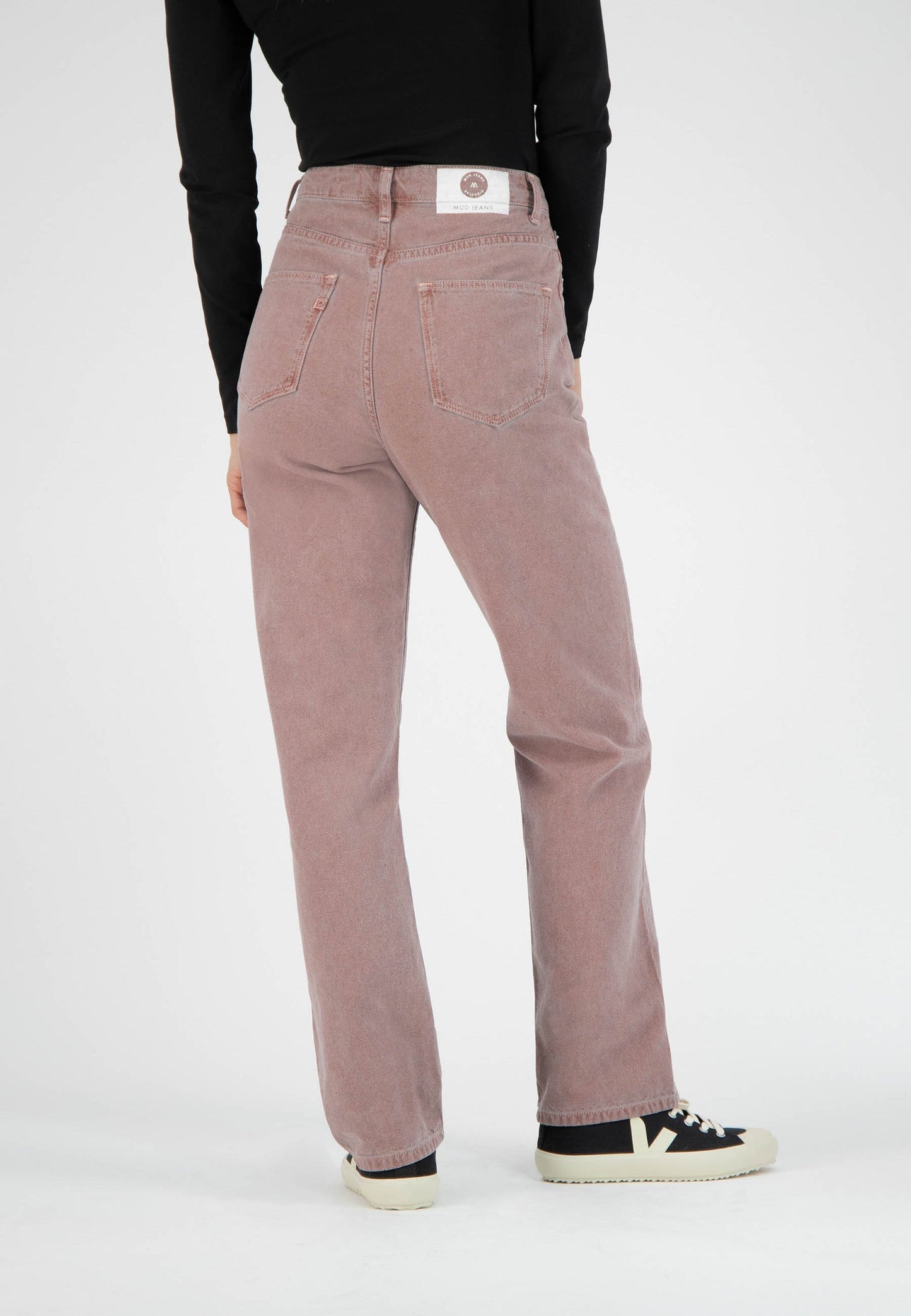 Jean droit rose minéral en coton bio et coton recyclé - Relax Rose