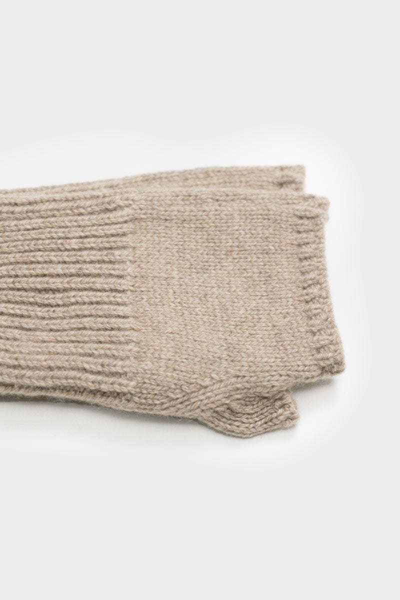 Mitaines en cachemire recyclé | beige "manicotti tamara beige sabbia"